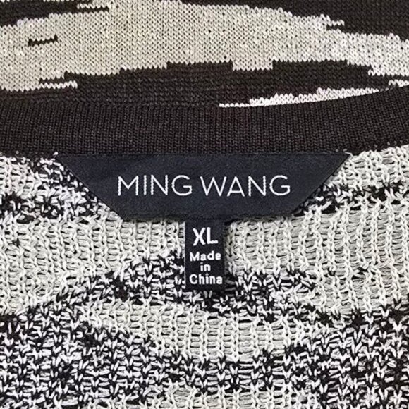 Ming Wang Tiger Print Knit Sleeveless Tank Top Sz XL - Picture 6 of 8